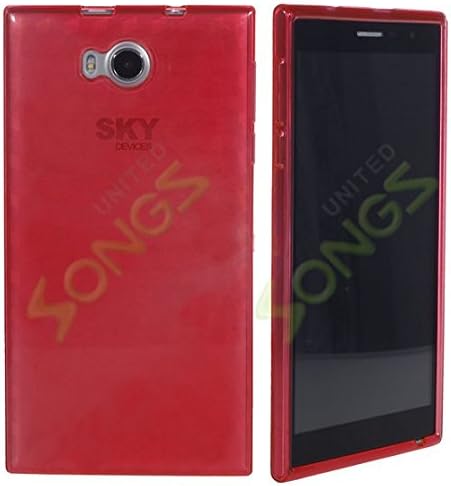 SKY Devices 7.0Q Ultra-thin Light TPU Rubber Gel Case Soft Cover (Red)