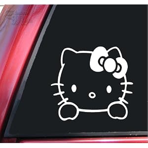 Hello Kitty Vinyl Decal Sticker - White