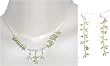 Earring and Necklace Sterling Silver Peridot Gemstone Jewelry (gnklcs329)