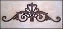Victorian Cast Iron Wall Arch Valance / Pediment