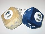 ST. LOUIS RAMS Team Logo Pair of FUZZY DICE