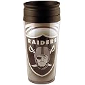 NFL Football Team Logo Vortex 16 Ounce Acrylic Travel Tumbler Glass - Oakland Raiders