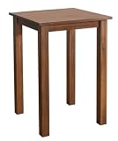 wohnen4u Arena 2443 - Bartisch Nussbaum geoelt massiv - ca. 70 x 70 cm