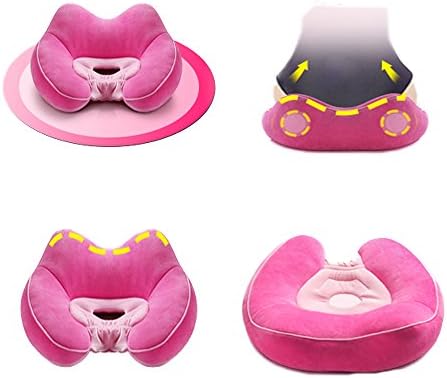 Seat Cushion for Office, Travel, Chair, Gutrader147 Women's Wellness Seat Cushion for Buttock Sciatica, Tailbone and Backpain Pain Made from Grade a Memory Foam with Wedges and Countors (L)