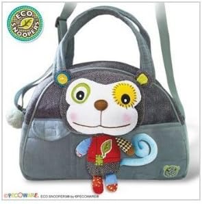 Pecoware Duffle Bag Monkey Soft Plush Doll Hand Purse New B025MK