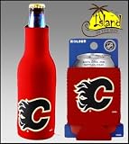 SET OF 2 CALGARY FLAMES CAN & BOTTLE KOOZIE COOLER