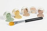 CONCEALER & CORRECTOR Kit with BRUSH *Choose Your Size and Concealer Shade* Mineral Makeup Set Bare Skin Face Foundation Powder (5 gram Sample Size Jars, Light Concealer)