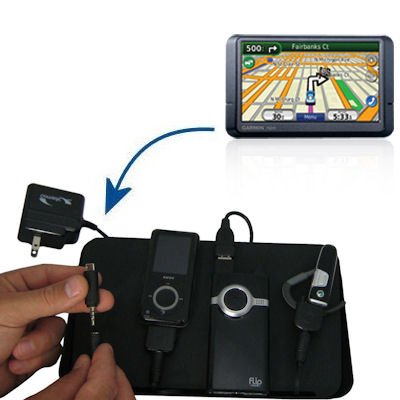 Gomadic Universal Charging Station for the Garmin Nuvi 265WT 265T and many other mobile devices - 2nd Generation Design - uses Gomadic TipExchange Technology - 4 tips included