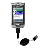 Retractable USB Cable for the Motorola A1010 with Power Hot Sync and Charge capabilities - Gomadic Brand w/ TipExchange Technology