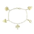 14K Gold-Over-Silver Creature Charm Bracelet