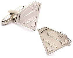 Silver Edition Superman Cufflinks - Marvel Comics Formal Wear - Cufflinks