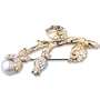 Crystal Bud Branches Brooch Pin