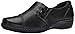 Clarks Women's Evianna Mix Flat, Black Tumbled Leather, 8 M US