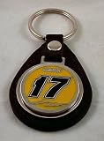 Matt Kenseth NASCAR Leather and Pewter Keychain