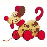 Enlarge toy image: Djeco Browny Dog Pull Along -  preschool activity for young kids