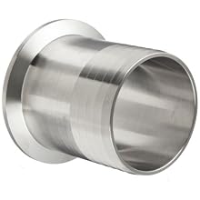 Parker Sanitary Tube Fitting, Stainless Steel 304, Rubber Hose Adapter, 2" Tube OD x 2" Hose ID