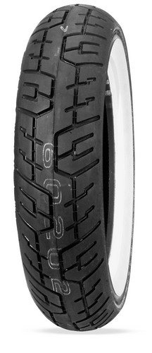 Dunlop CruiseMax Tire - Front - 130/90H-16 - Wide White Wall, Tire Application: Cruiser, Tire Construction: Bias, Tire Size: 130/90-16, Load Rating: 67, Position: Front, Rim Size: 16, Speed Rating: H, Tire Type: Street 417740 On Sale