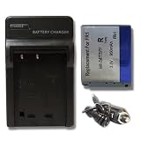 Battery + Charger + Car Plug for Sony CyberShot DSC-P150 DSC-P200 NP-FR1