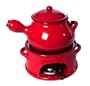 Mamma Ro 1.5 Quart Fondue Set, Red