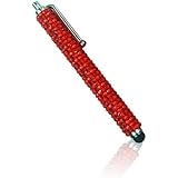 Mavis's Diary Duxury Crystal Stylus Pen Bling Touch Pen & Stander Accessories Iphone 3 3gs 4 4s 5;apple Ipad 1 2 3 4 Mini;samsung Note 2 N7100;samsung Galaxy S3 I9300, I8190, I8262d, S2 I9100, I9268, S5830, I9000;samsung Galaxy S4 I9500, I8262d I9268;samsung Galaxy Ace 2;samsung Tab 10.1'' P7510 P7300 P6800 P6200 P3100;htc G18 Sensation Xe,htc One X;lg Nexus 4,lg Optimus G;nokia Lumia 920 928 520 720;sony L36h(xperia Z Sp L);tc X920e(butterfly);blackberry Z10 (Stylus Pen, Red)