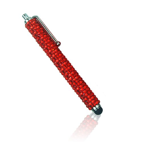 Mavis's Diary Duxury Crystal Stylus Pen Bling Touch Pen & Stander Accessories Iphone 3 3gs 4 4s 5;apple Ipad 1 2 3 4 Mini;samsung Note 2 N7100;samsung Galaxy S3 I9300, I8190, I8262d, S2 I9100, I9268, S5830, I9000;samsung Galaxy S4 I9500, I8262d I9268;samsung Galaxy Ace 2;samsung Tab 10.1'' P7510 P7300 P6800 P6200 P3100;htc G18 Sensation Xe,htc One X;lg Nexus 4,lg Optimus G;nokia Lumia 920 928 520 720;sony L36h(xperia Z Sp L);tc X920e(butterfly);blackberry Z10 (Stylus Pen, Red)