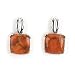 Barse Sterling Silver Orange Sponge Coral Earrings