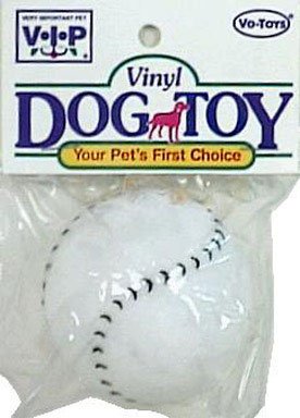 Vo-toys Baseball Dog Toy Vinyl Stitched