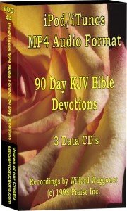 90 Day MP4 Audio/Video - iPod/iTunes Devotions - KJV Bible - 75 hours (3) CD data disks