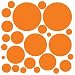36 Totally Orange Polka Dot Wall Decor Peel and Stick Wall Stickers