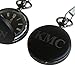 Personalized Monogrammed Quartz Black Matte Pocket Watch - Groomsmen Wedding Gifts - Engraved Free