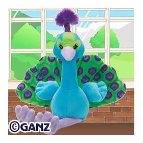 Webkinz Pretty Peacock Plush Stuffed Animal with Webkinz Bookmark and Sealed Code