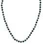14k Yellow Gold 6mm Faceted Malachite Beaded Necklace, 17"