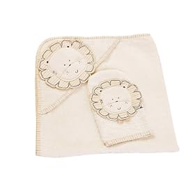 Nature's Purest Sleepy Safari Hooded Towel and Mitt Set