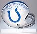 John Mackey Autographed/Hand Signed Baltimore Colts Throwback Mini Helmet with HOF 92 Inscription