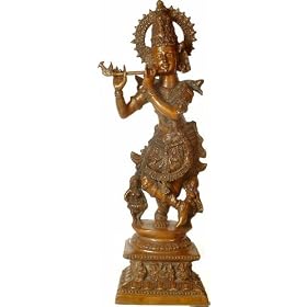 Why Does Krishna Play Only The Flute (and not any other musical instrument)? - Brass Sculpture