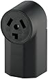Cooper Wiring Devices WD125 3-Pole 3-Wire 30-Amp 125-Volt Surface Mount Dryer Power Receptacle, Black