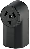 Cooper Wiring Devices WD125 3-Pole 3-Wire 30-Amp 125-Volt Surface Mount Dryer Power Receptacle, Black