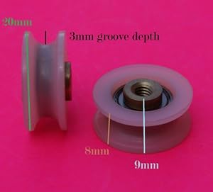 8 Rouleaux De Porte De Douche – Roues à Rainure V, 20 Mm De Diamètre, Articulation Bille