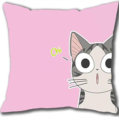 Cute Cat, Pink Wallpaper , Polyester Throw Pillow Case in 40*40CM