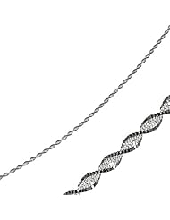 sterling silver and ruthenium plated 16" 3.4mm polish diamond cut two tone sparkle like chain with lobster clasp 16 inches long