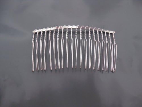1 COMB04 Twist Wire Silver Hair Comb Wedding Bridal Accessory Veil Crafts 3in