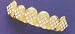 Metal Grillz Costume Teeth GOLD with Costume Diamond Dots for Adults
