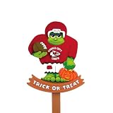 Pack of 2 NFL Kansas City Chiefs Frankenstein Halloween Wooden Lawn Stakes 30"