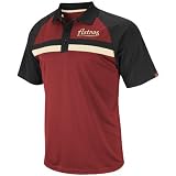 MLB Men's Houston Astros Absolute Speed 3 Button Synthetic Raglan Polo (Bright Garnet/Black/Natural, XX-Large)