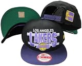 Los Angeles Lakers Black/Purple Two Tone Plastic Snapback Adjustable Plastic Snap Back Hat / Cap