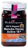Wedderspoon Organic Raw Organic Manuka Honey Active 16+-17.6 oz (Quantity of 2)