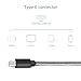 Inateck USB C Cable, 200CM/6.6Ft Type-C Cable with USB-C(USB 3.1) to USB-A(USB 2.0), for Nexus 6P, Nexus 5X, LG G5, OnePlus 2, Huawei P9 etc.- Black and Gray Nylon Braided