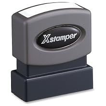 Xstamper One-Color Title Message Stamp, Past Due, Pre-Inked/Re-Inkable, Red (1362)