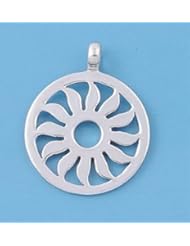 Sun 36MM Pendant Sterling Silver 925