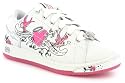 Red By Marc Ecko "Casanova" Girls Leather Retro Lace Up Tennis Shoes By Marc Ecko - White/Pink